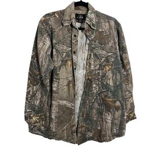 RedHead Men's Woodland Camo Shacket Size Large Shirt Jacket Camouflage Outdoor